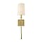 Z-Lite Camila 1 Light Wall Sconce, Rubbed Brass & Beige 811-1S-RB - alternate 4